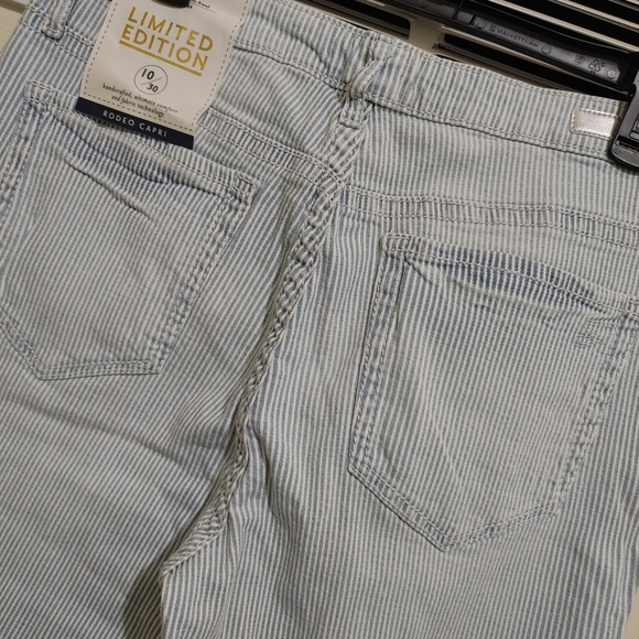 Seven7 Light Blue Striped Straight Leg Jeans - Picture 5 of 7